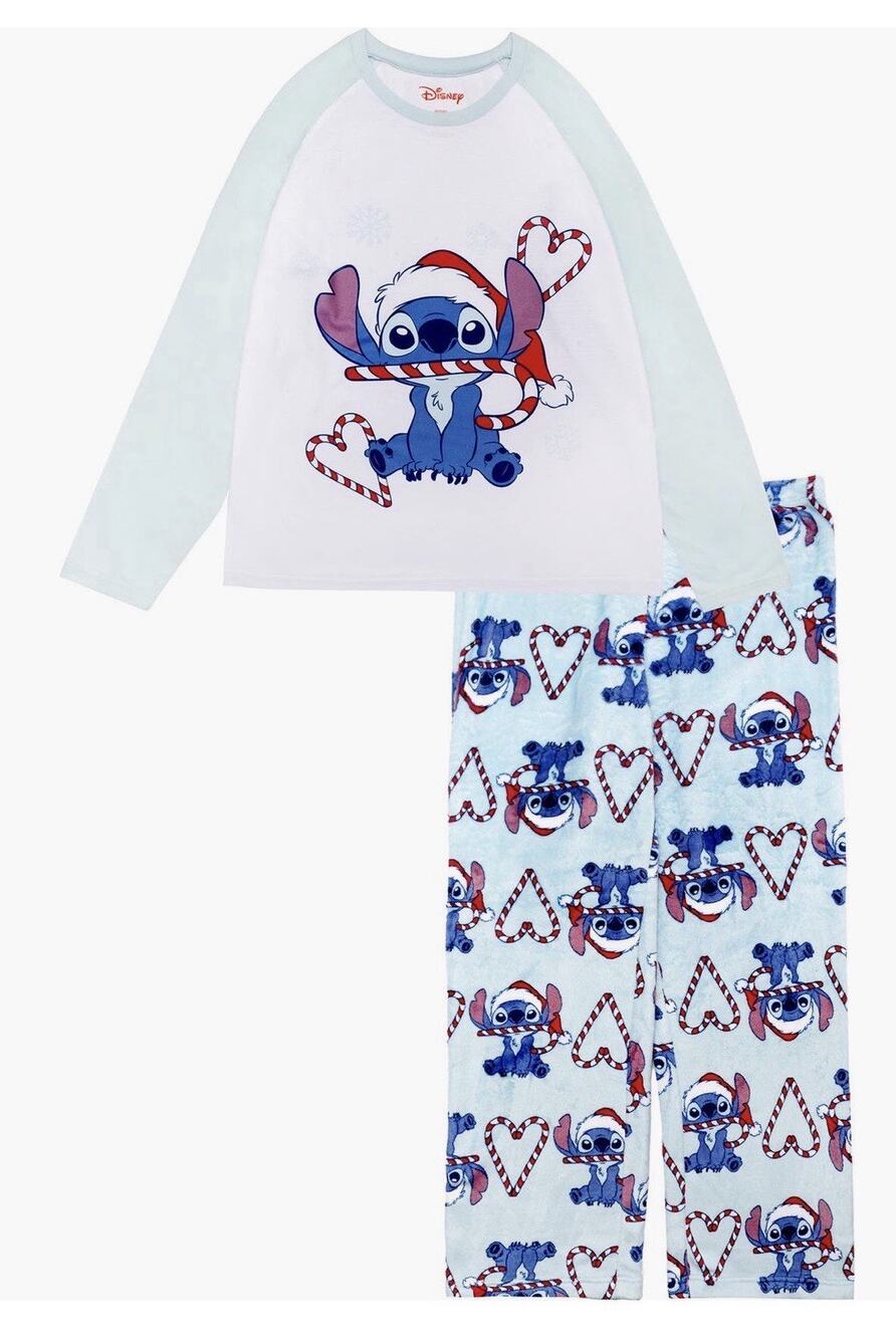 AME × Disney Mom Stitch Holiday Butter Long Pajamas